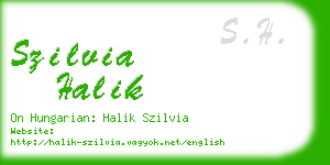 szilvia halik business card